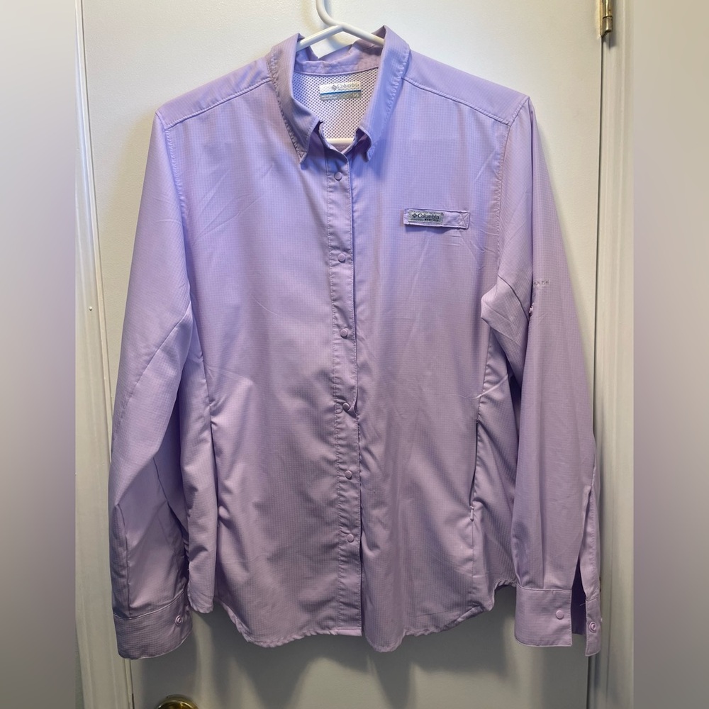 Columbia Women’s PFG Tamiami long sleeve blouse in Lavender